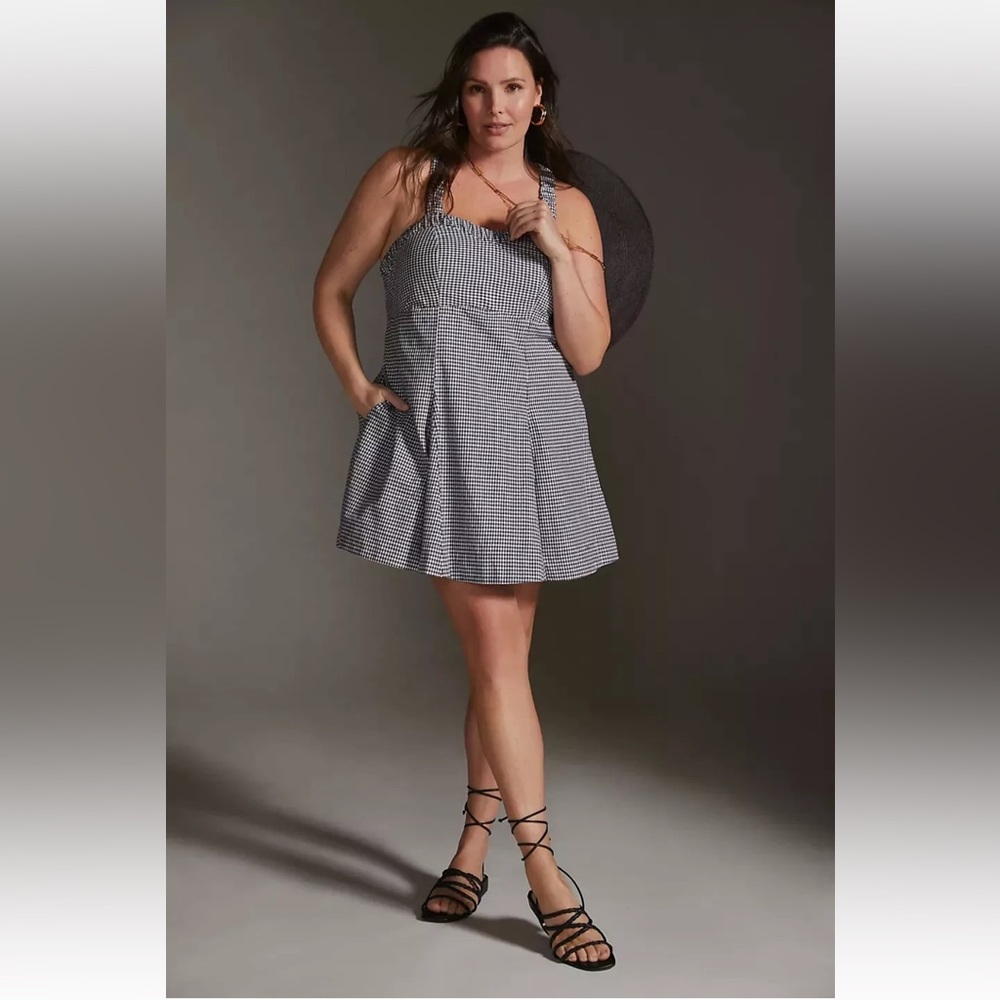 Anthropologie Black and White Checkered Dress NWT! - Picture 2 of 15